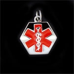 LIFETAG Hexagonal Sterling Medical ID Charm