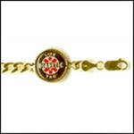 LIFETAG Medical ID 14K Herringbone Bracelet
