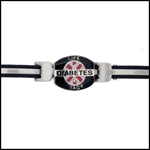 LIFETAG Medical ID Stainless & Rubber Bracelet with Enamel Slide