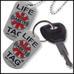 LIFETAG Medical ID Aluminum Dog Tag and Key Chain Set