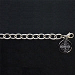 LIFETAG Medical ID Nickel-Plated Big Link Bracelet with Laser Engraved Charm